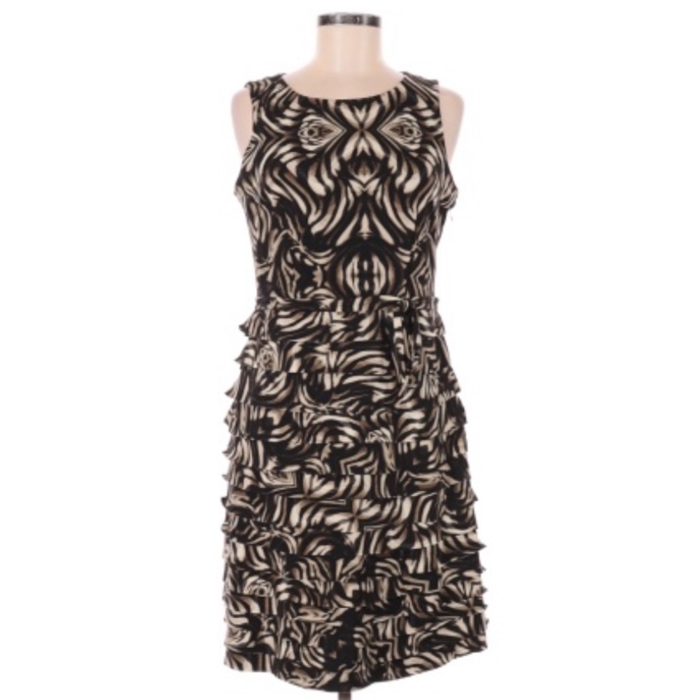 Taylor Leopard Print Ruffle Tiered Dress